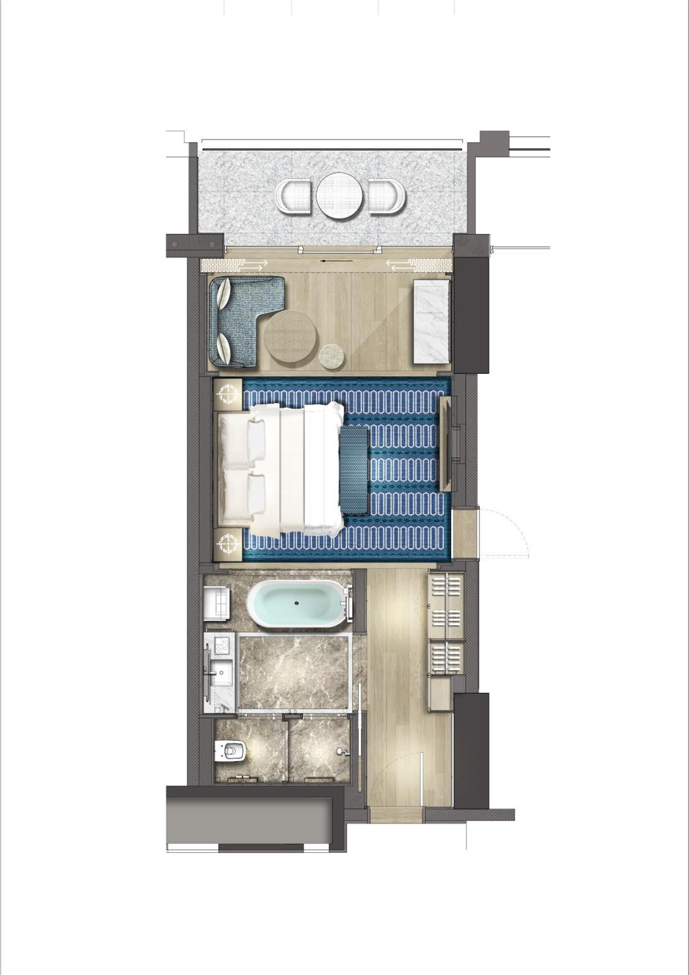 City Of Dreams Mediterranean - Integrated Resort, Casino & Entertainment Лімасол Екстер'єр фото Floorplan of a typical room